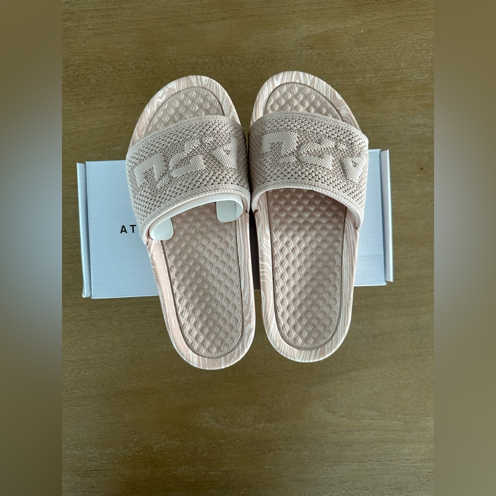 APL Women's Techloom Slides Size 6 (Rose Dust/Creme/Marble)